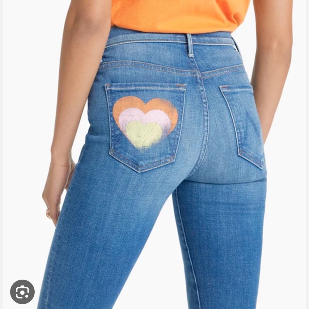 MOTHER jeans the super stunner ankle double vision size 26